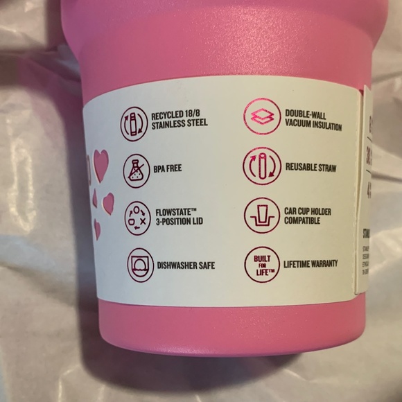 Stanley x Target Exclusive Valentine's Day Pink with Hearts 20oz Tumbler - Picture 3 of 6